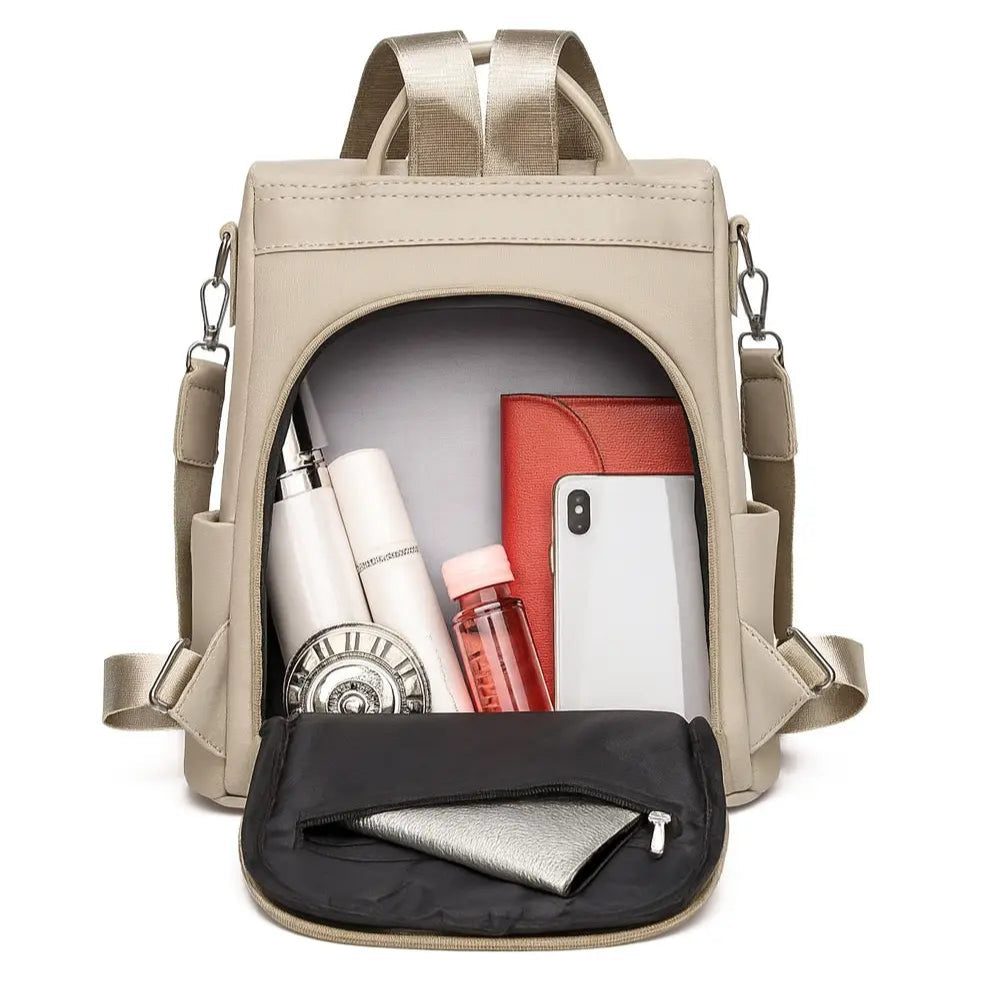 Anti-Theft Nylon Backpack – Lightweight Waterproof Convertible Shoulder Bag