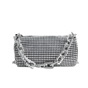 bling crystal mini shoulder bag with chunky chain strap