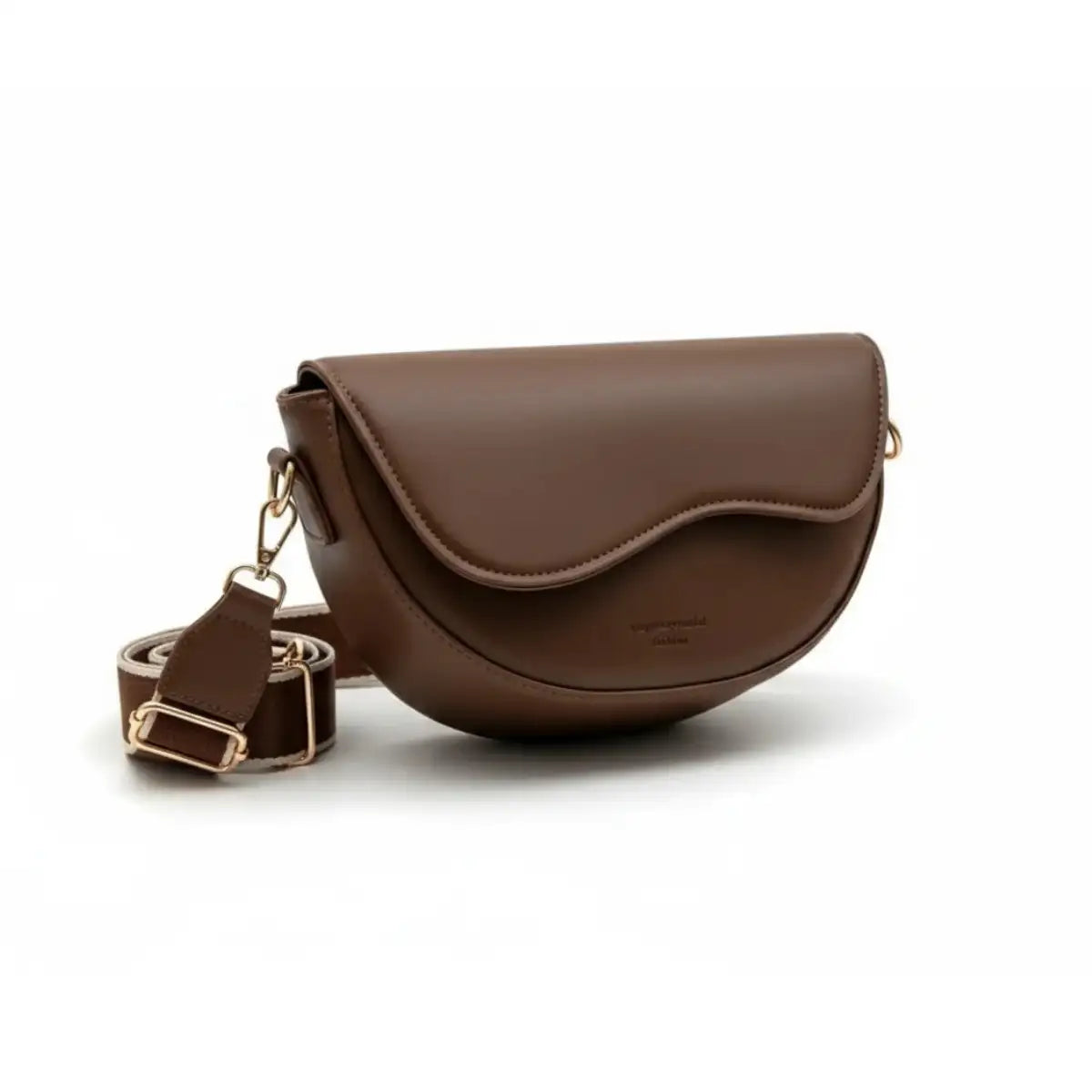 Faux Leather Saddle Crossbody Bag – Vintage Underarm Purse