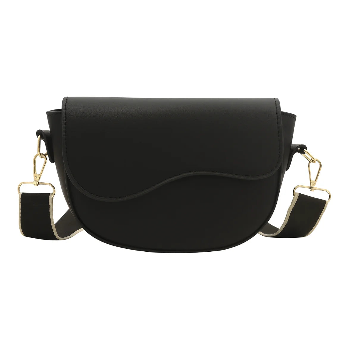 Faux Leather Saddle Crossbody Bag – Vintage Underarm Purse