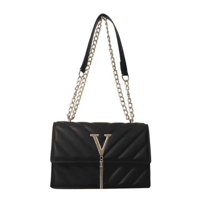 luxury quilted crossbody bag with gold chain strap