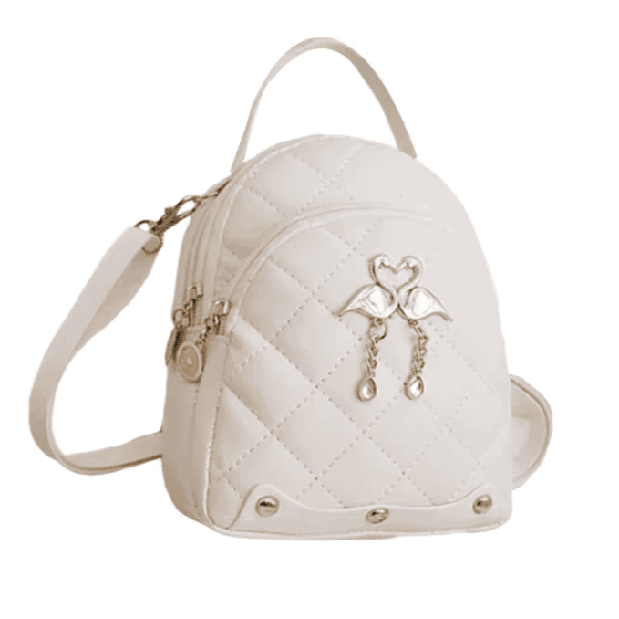 versatile quilted faux leather daypack purse for casual outings