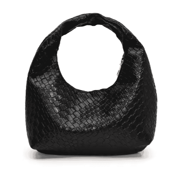 Mini_Woven_Vegan_Leather_Hobo_Bag_BLACK