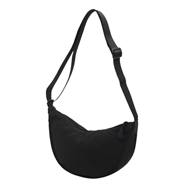 modern minimalist nylon underarm crossbody travel bag