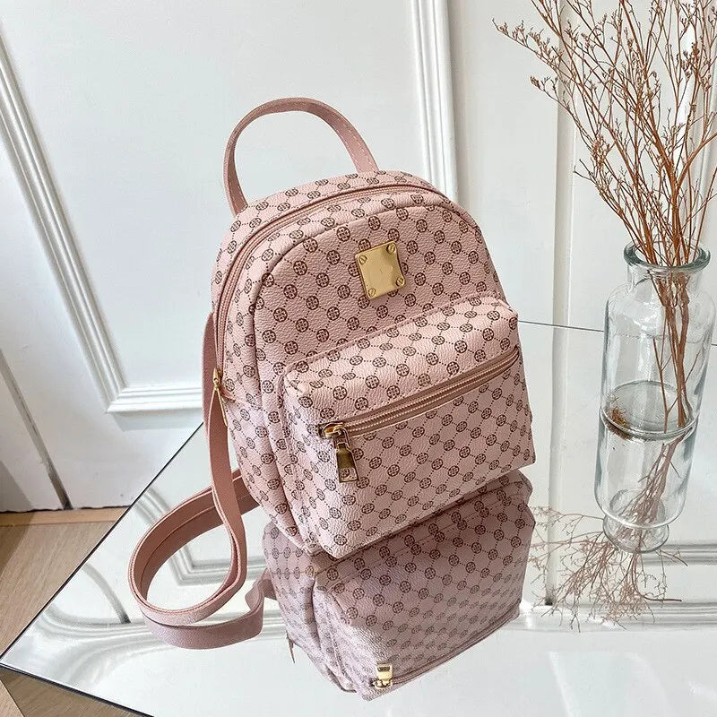 trendy faux leather mini backpack for travel and casual wear