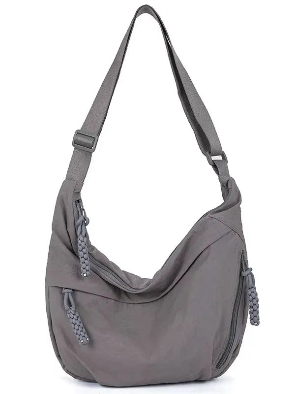 Versatile Nylon Shoulder Bag – Lightweight Crossbody Hobo Tote