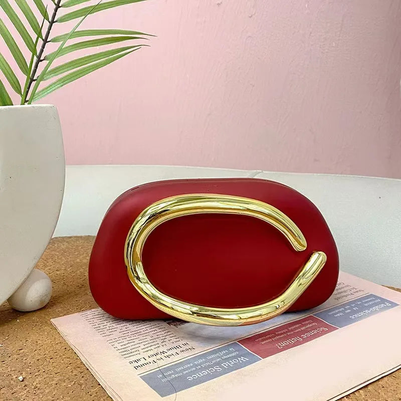 sophisticated hard case clutch purse for cocktail parties