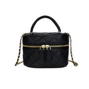 mini quilted crossbody bag with chain strap