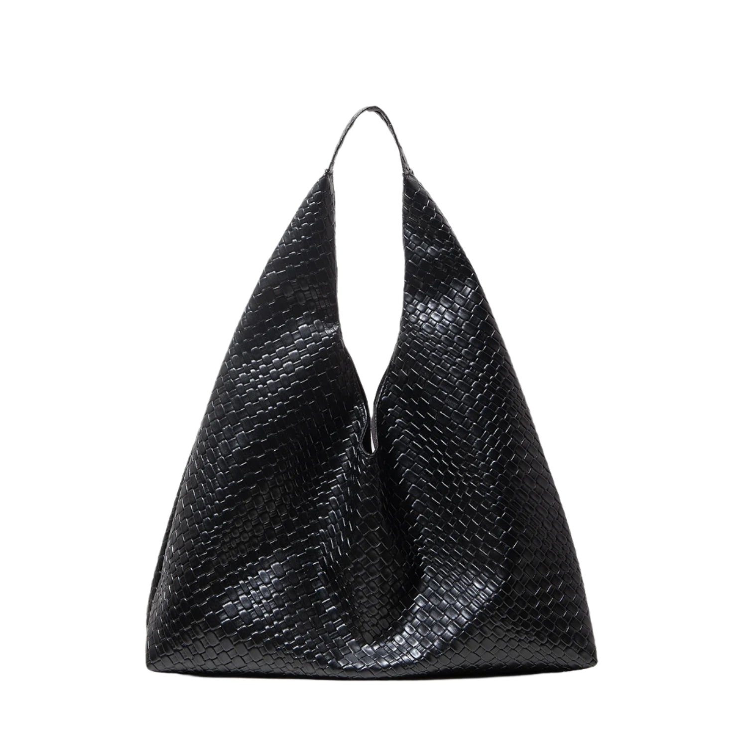 Spacious hobo tote crafted from eco friendly vegan leather