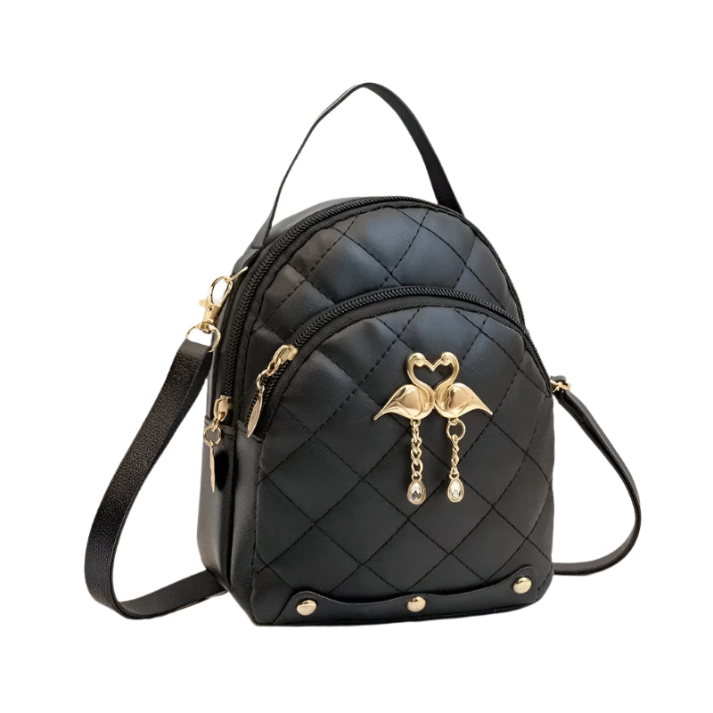 everyday quilted faux leather backpack for travel and errands