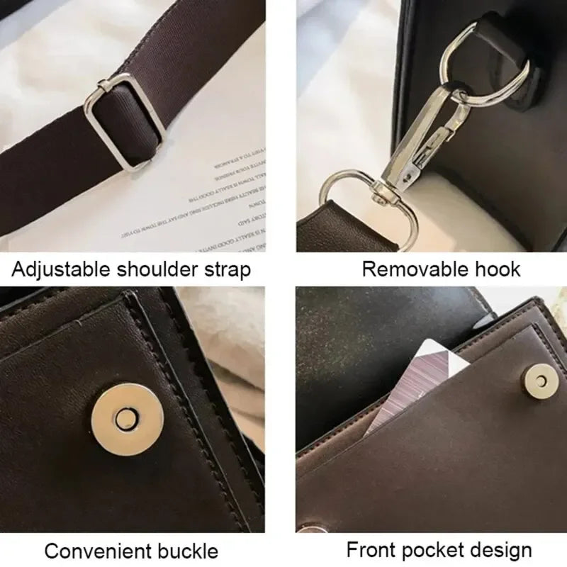 lightweight faux leather crossbody purse with zipper