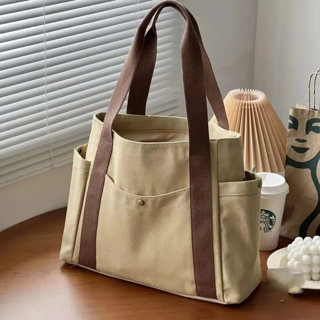 lightweight canvas tote bag for travel and daily wear