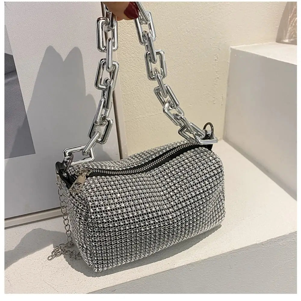 compact rhinestone mini purse perfect for weddings and festivals