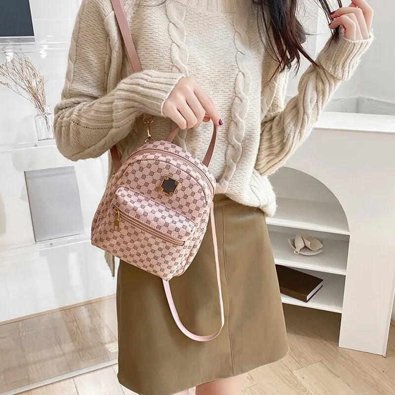 everyday faux leather mini backpack with adjustable straps