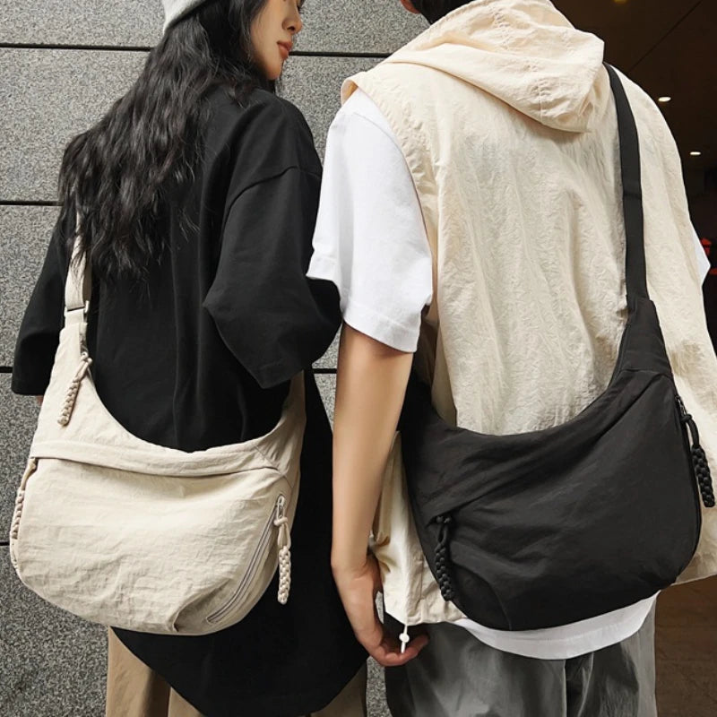 Versatile Nylon Shoulder Bag – Lightweight Crossbody Hobo Tote