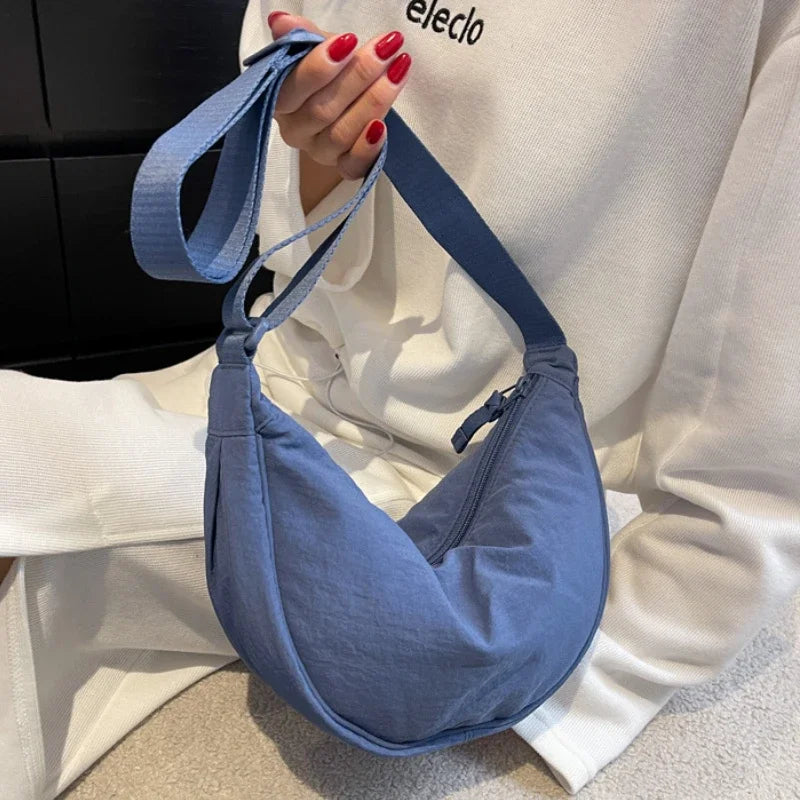 compact nylon chest crossbody bag for daily use