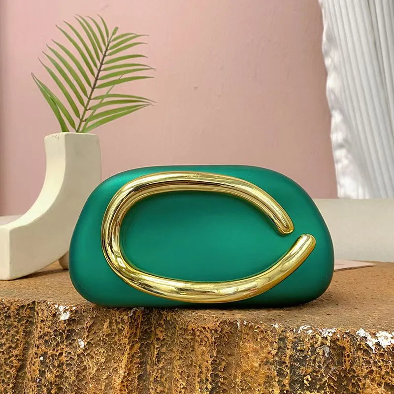 luxury hard shell clutch bag for parties and galas