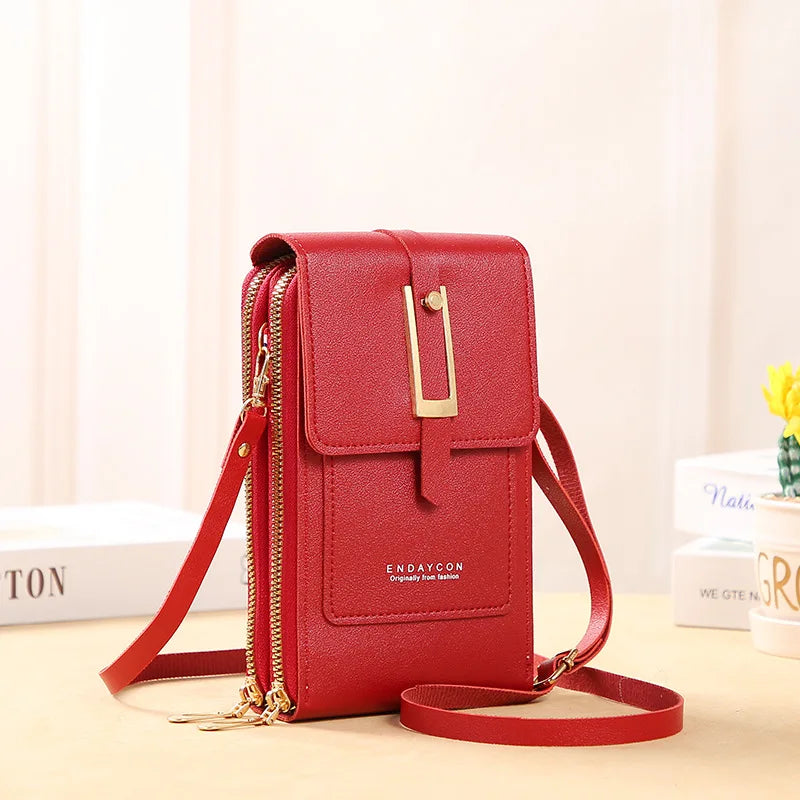 stylish faux leather wallet crossbody with flap design