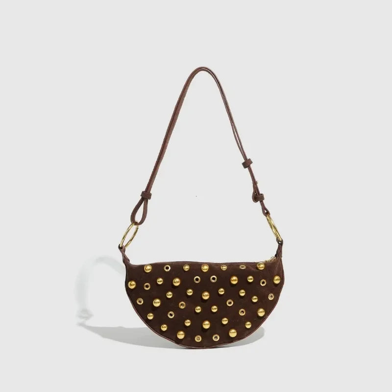 stylish studded crossbody handbag for women