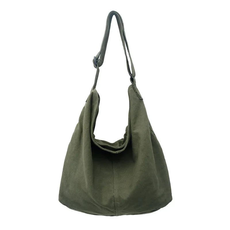 Canvas Shoulder Bag – Large-Capacity Casual Crossbody for Women