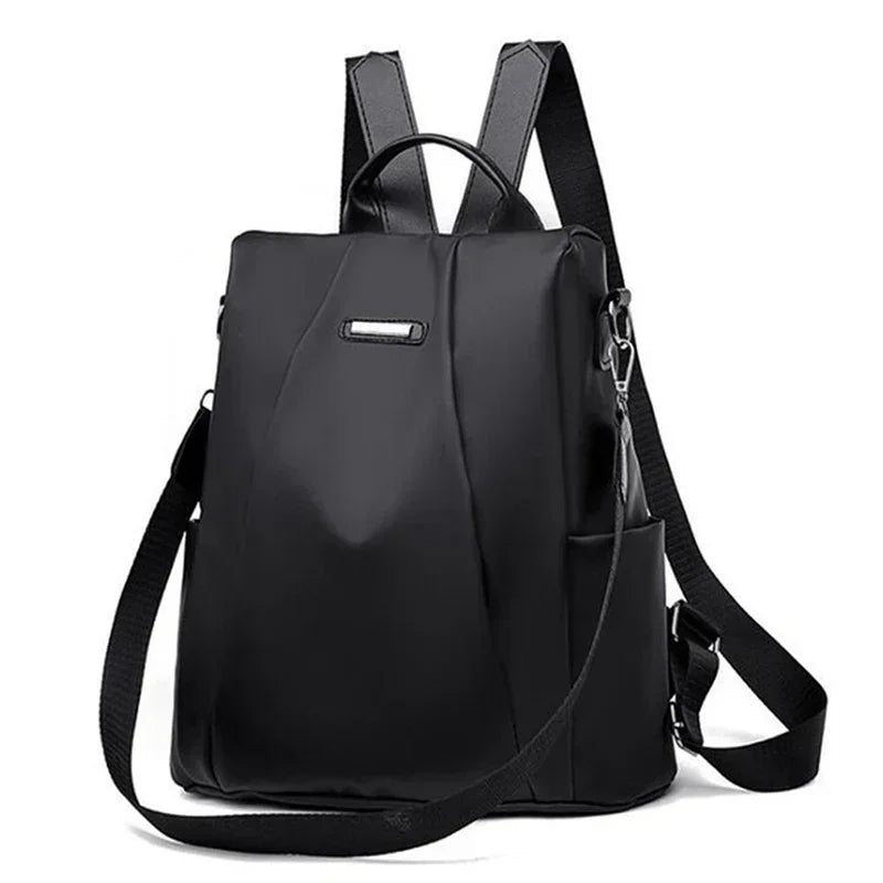 versatile nylon anti theft backpack with adjustable strap