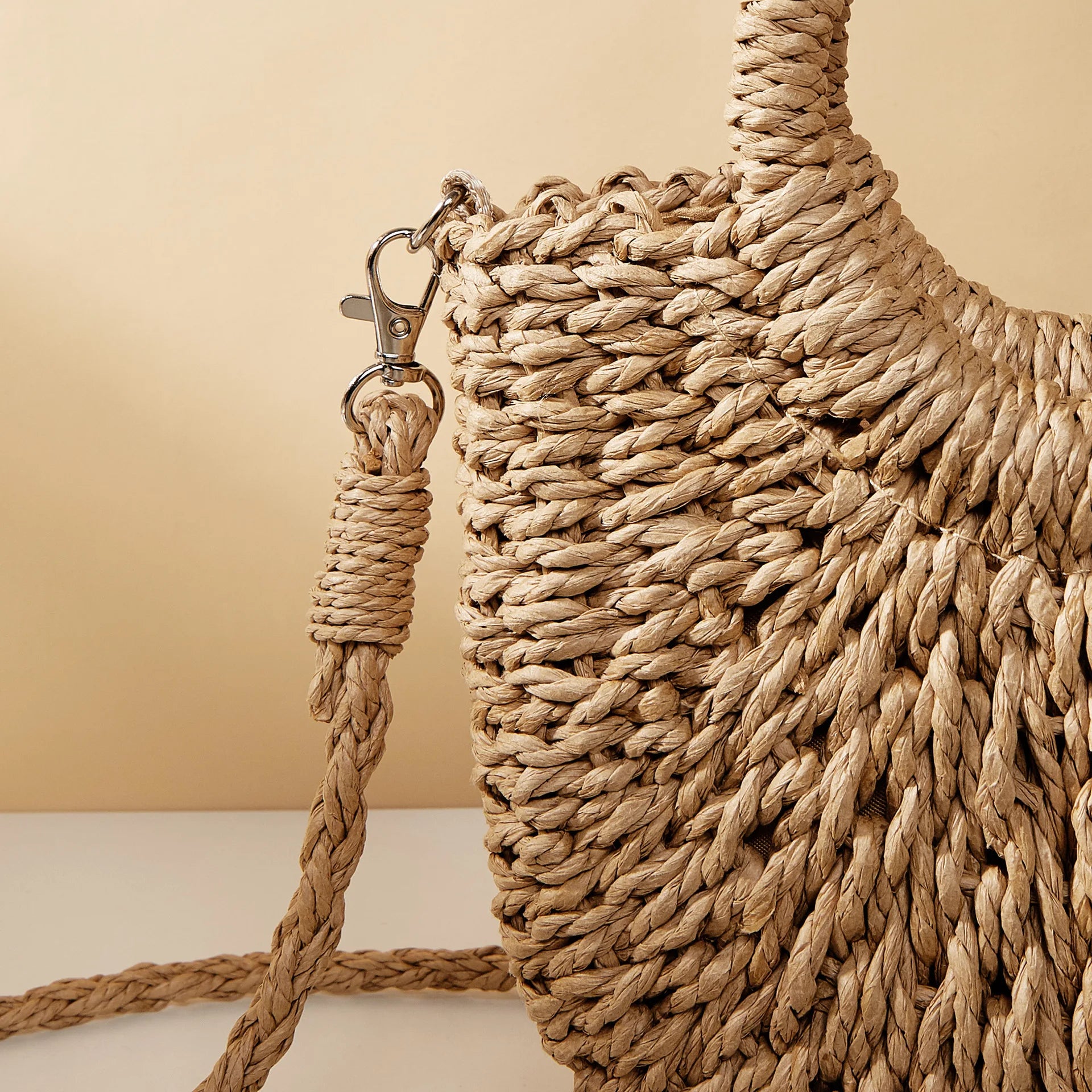 Handwoven Straw Bag – Summer Rattan Beach Shoulder & Crossbody