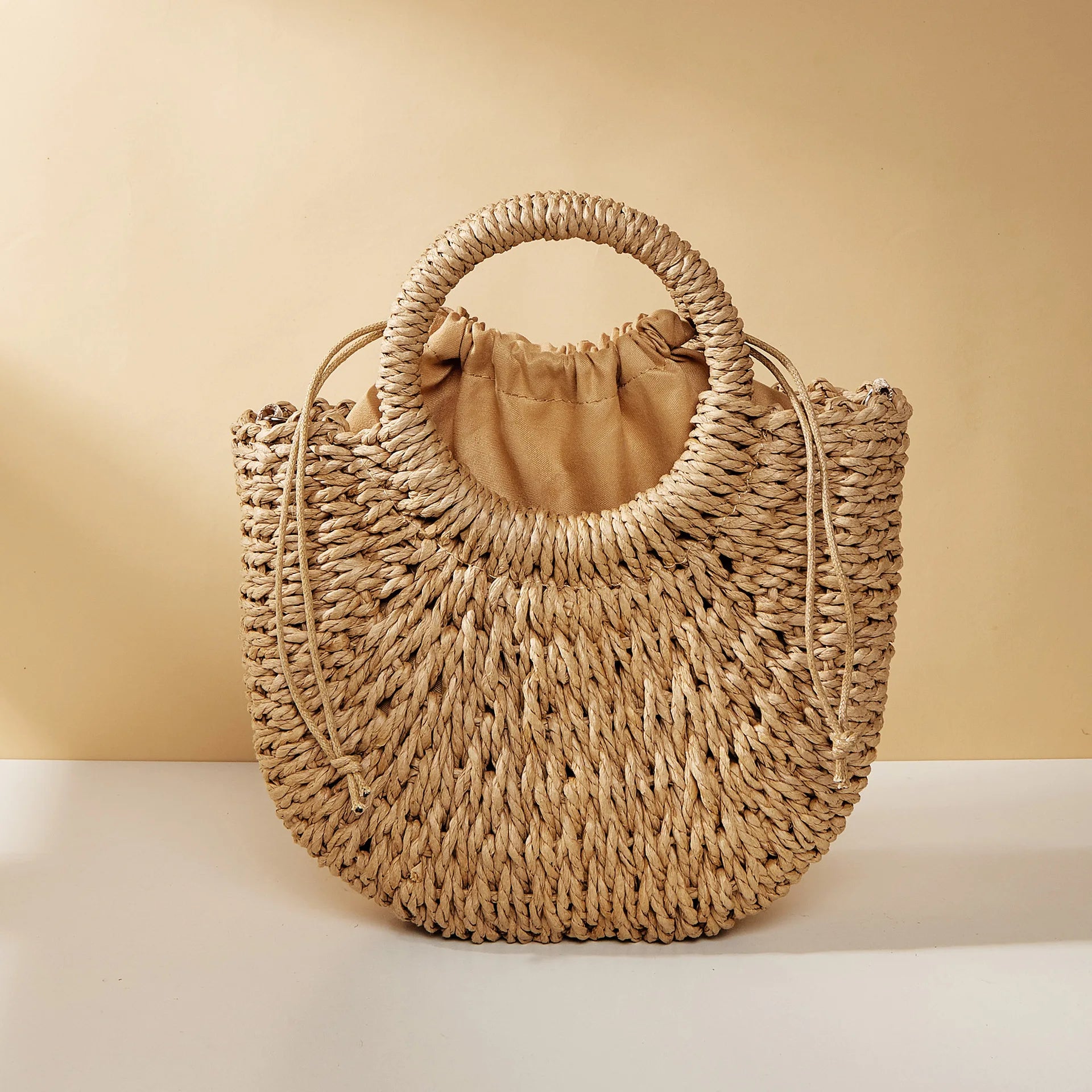 Handwoven Straw Bag – Summer Rattan Beach Shoulder & Crossbody