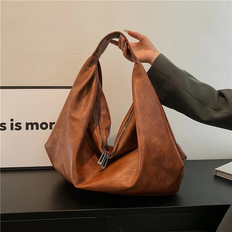 chic slouchy hobo purse with wide shoulder strap