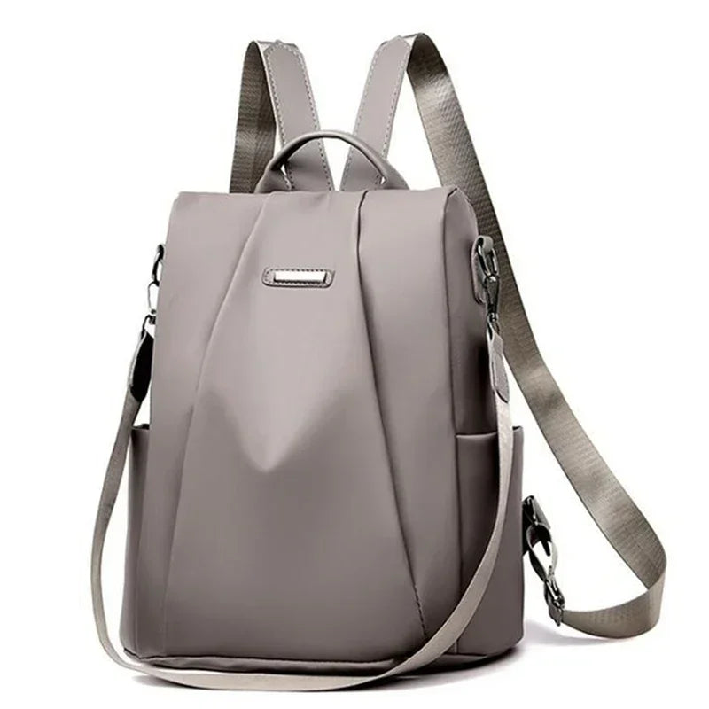 anti theft nylon backpack with hidden back zipper