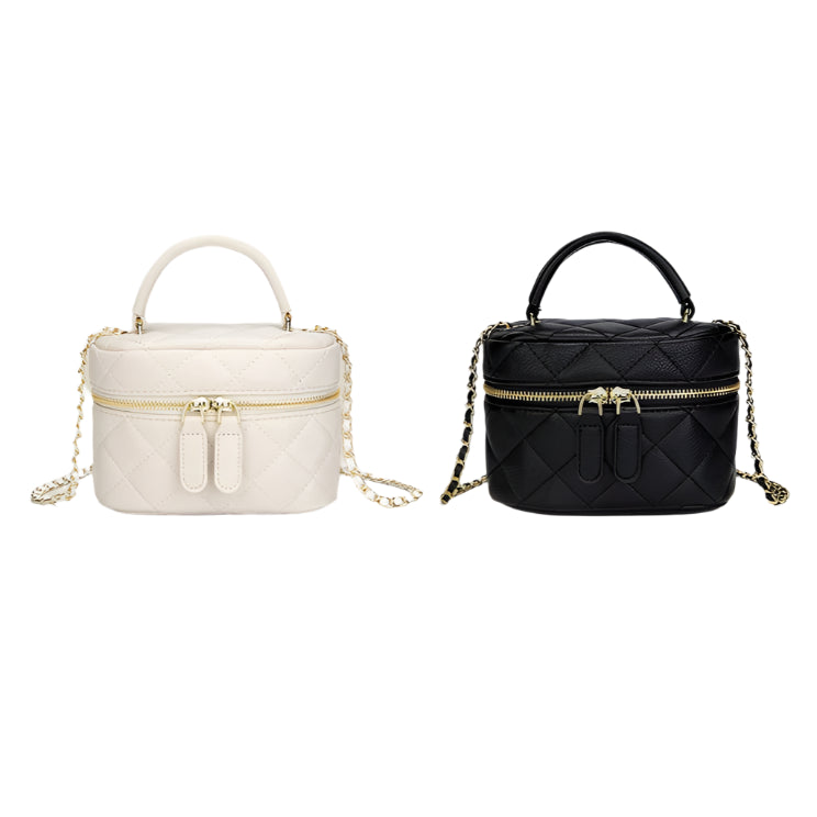 versatile faux leather quilted mini crossbody bag
