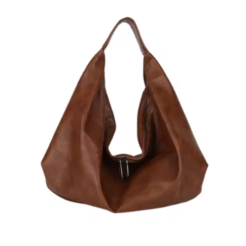 vegan leather hobo bag with large slouchy silhouette