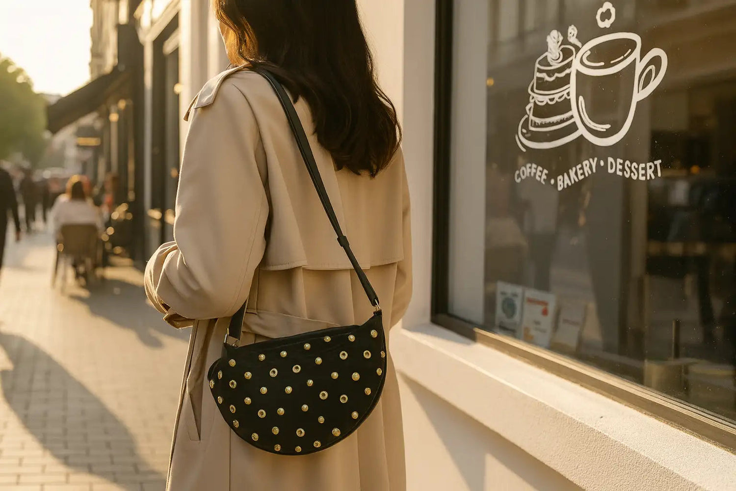 My shoulder bag - studded shoulder bag for every day use