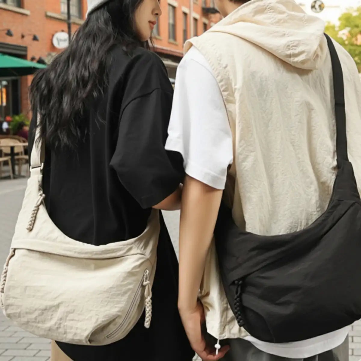 Versatile Nylon Shoulder Bag – Lightweight Crossbody Hobo Tote