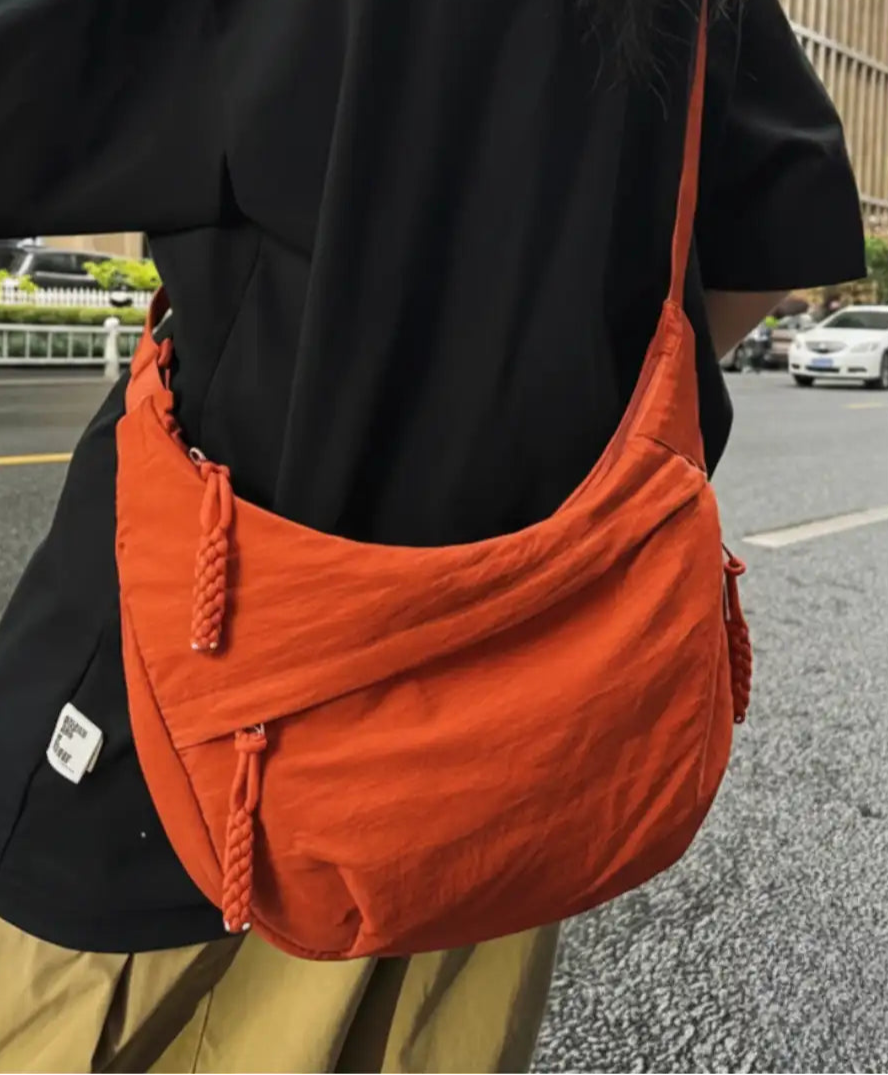 Versatile Nylon Shoulder Bag – Lightweight Crossbody Hobo Tote