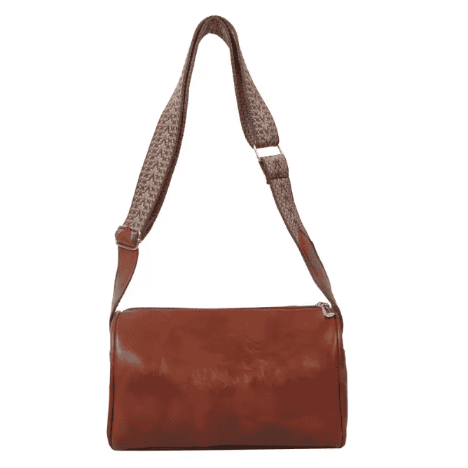 Vintage Faux Leather Boston Bag – Small Pillow-Style Crossbody