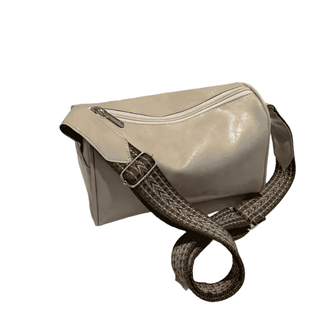 Vintage Faux Leather Boston Bag – Small Pillow-Style Crossbody