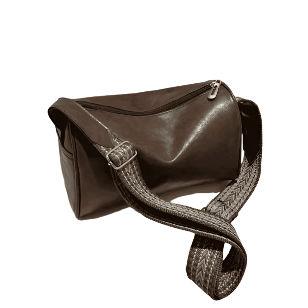 Vintage Faux Leather Boston Bag – Small Pillow-Style Crossbody