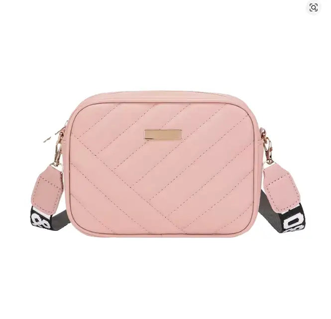 Vintage Quilted Crossbody Bag – Compact Embroidered Shoulder Purse