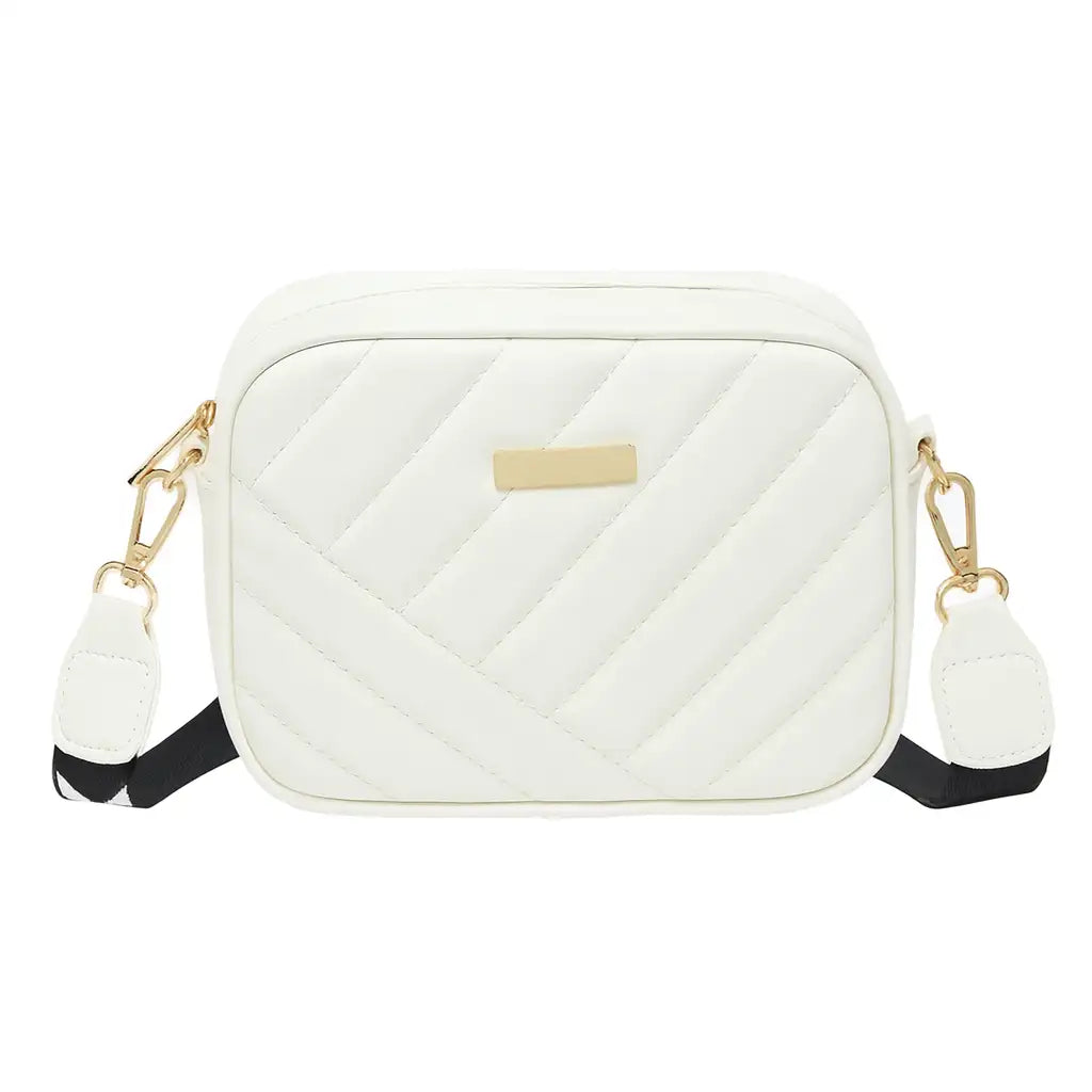 Vintage Quilted Crossbody Bag – Compact Embroidered Shoulder Purse