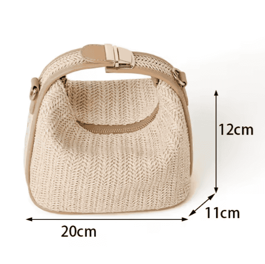 Woven Straw Bucket Bag