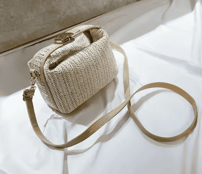 Woven Straw Bucket Bag