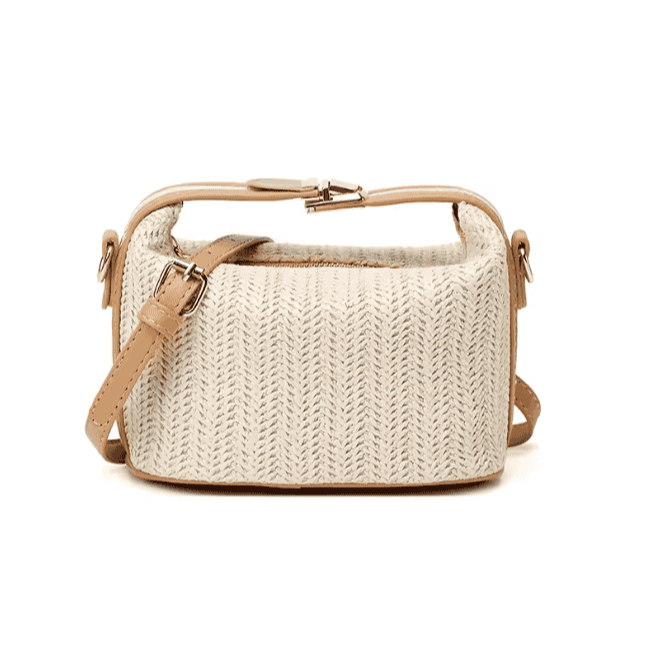 Woven Straw Bucket Bag