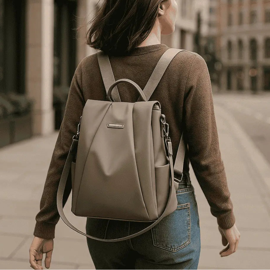 Anti-Theft Nylon Backpack – Lightweight Waterproof Convertible Shoulder Bag